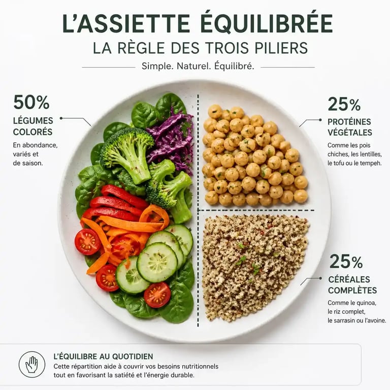 Assiette composée pour des recettes healthy faciles et équilibrées