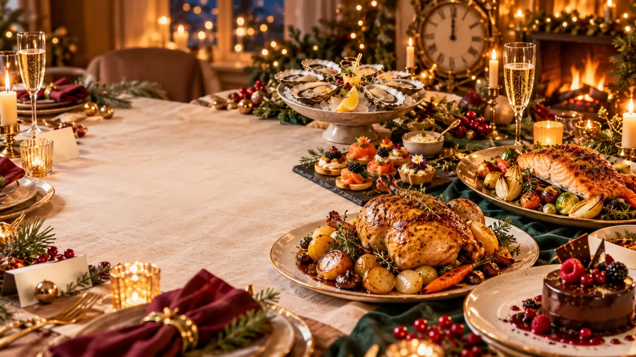 Idées repas du Jour de l’An : 4 menus festifs et un planning pour profiter de la soirée