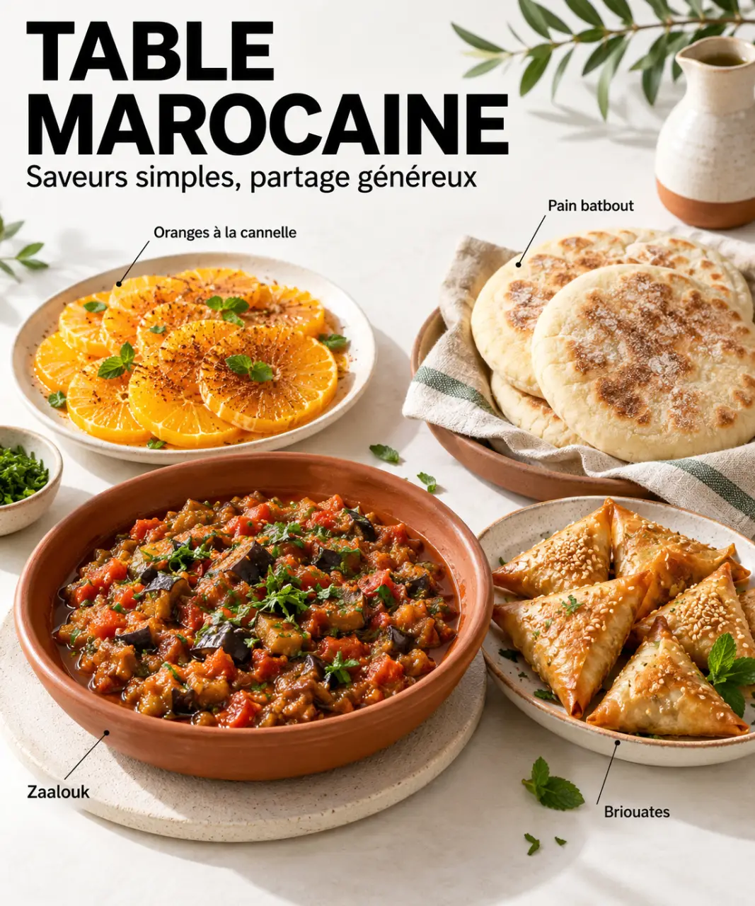 Cuisine marocaine recettes : zaalouk, briouates et salade d’oranges
