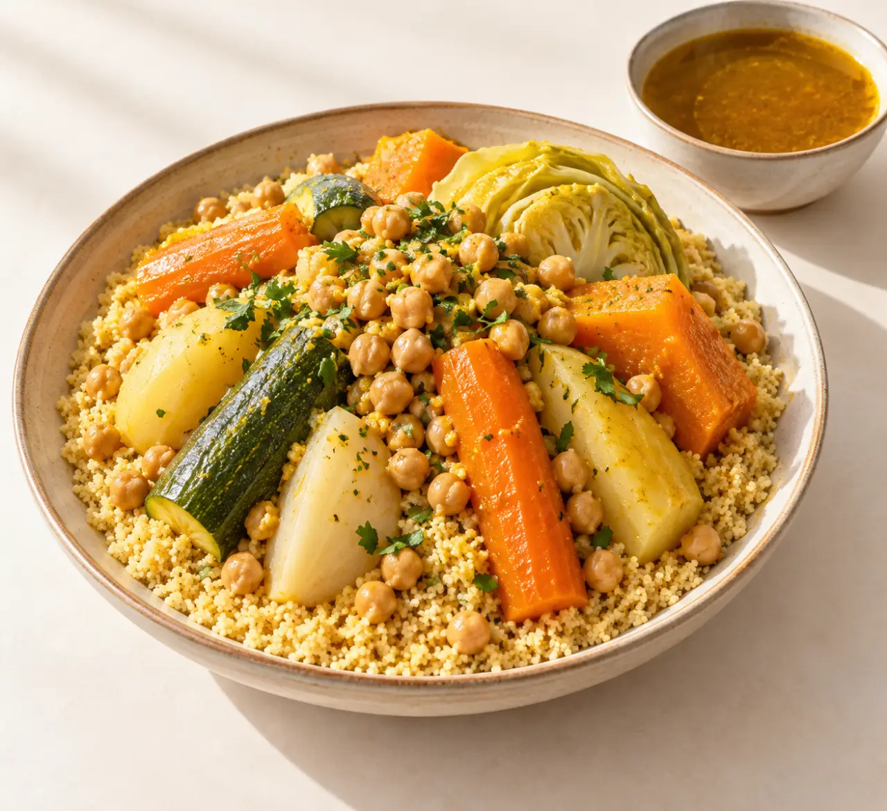Cuisine marocaine recettes : couscous marocain aux sept légumes