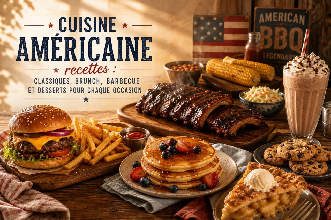 Cuisine américaine recettes : classiques, brunch, barbecue et desserts pour chaque occasion
