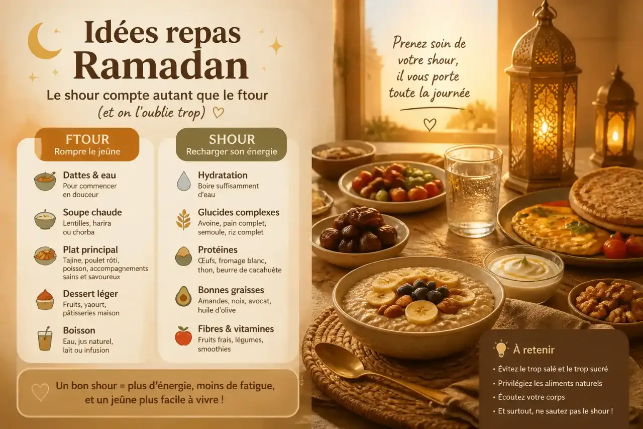 Idées repas ramadan : le shour compte autant que le ftour (et on l'oublie trop)