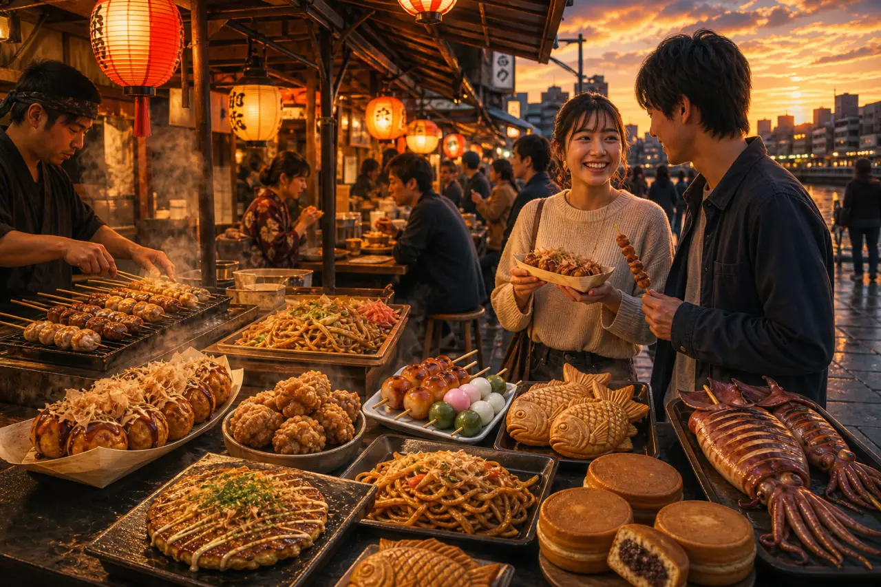 Street food japonaise : 10 spécialités à tester et l'héritage des yatai depuis le 17e siècle
