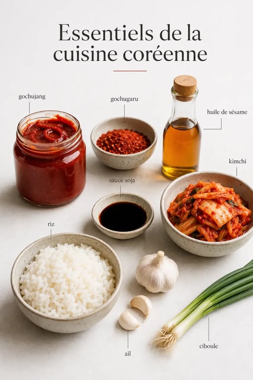 Cuisine coreenne recettes : ingrédients de base pour cuisiner coréen à la maison
