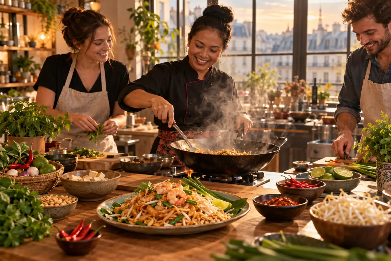 Cours de cuisine thaïlandaise à Paris : pad thaï, street food ou formation complète ?